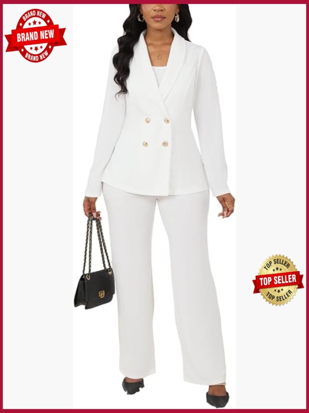 Women 3 Piece Pant Suit Set Long Sleeve Blazer Business Casual Office Outfits